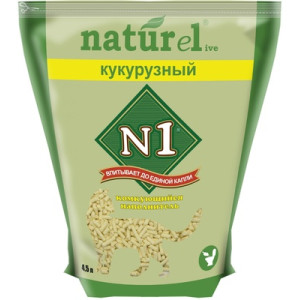 Комкующийся наполнитель Naturel Кукурузный 4,5л