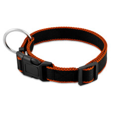 Saival - Ошейник для собак, 45-60х2,5см, "Цветной край", оранжевые края (Premium)