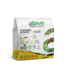 Alleva Holistic - Корм для кошек с курицей и уткой, алоэ вера и женьшенем 