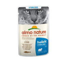 Almo Nature - Паучи для кастрированных кошек с треской (functional sterilised with code)