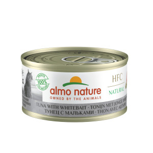 Almo Nature - Консервы для кошек с тунцом и мальками, 24штx70гр