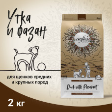 CRAFTIA NATURA - Корм для щенков средних и крупных пород из из утки с фазаном