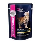 Eukanuba - Паучи для кошек старше 7 лет, с курицей в соусе