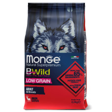 Monge - Корм для собак всех пород, из мяса оленя (dog bwild low grain)