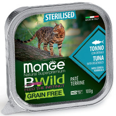 Monge - Консервы из тунца с овощами для стерилизованных кошек (bwild grain free)