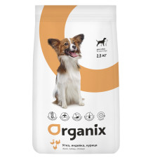 Organix - Корм для собак с уткой, индейкой и курицей, беззерновой (grainfree adult dogs duck, turkey, chicken)