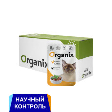 Organix - Паучи для кошек: курица в соусе, 24шт x 85гр