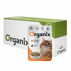 Organix - Паучи для кошек: индейка в соусе, 24шт x 85гр