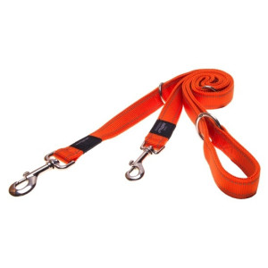 Поводок для собак перестежка "Utility", M, ширина 1,6 см, длина 1-1,3-1,6м, оранжевый (MULTI PURPOSE LEAD)