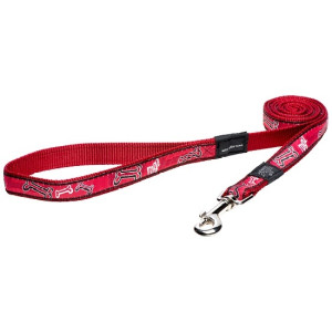 Поводок для собак "Fancy dress", M, ширина 1,6 см, длина 1,4м, "Красные косточки" (FIXED LEAD)