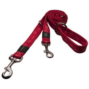 Поводок для собак перестежка "Alpinist", S, ширина 1,1см, длина 1,1-1,3-1,8м, красный (MULTI PURPOSE LEAD)