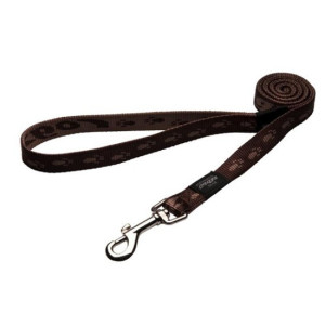 Поводок для собак "Alpinist", S, ширина 1,1см, длина 1,8м, шоколадный (FIXED LEAD)