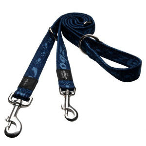 Поводок для собак перестежка "Alpinist", M, ширина 1,6см, длина 1,0-1,3-1,6м, темно-синий (MULTI PURPOSE LEAD)