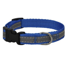 Tappi - Ошейник для собак со светоотражающей лентой "Диока", синий, 24-35см